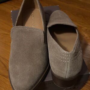 Crown Vintage Taupe Suede Loafers